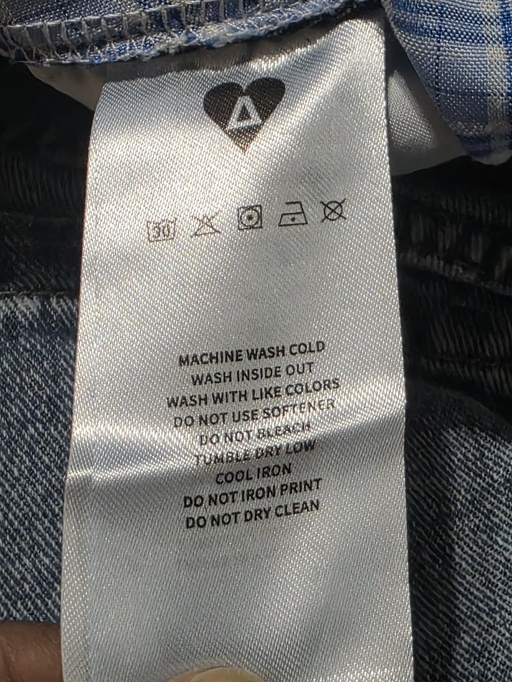 Aelfric Eden Mens XS Layered Boxer Jeans Wide Leg Baggy Plaid Waistband Y2K - Picture 5 of 16